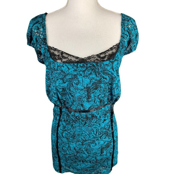 Lane Bryant Lace Overlay Blouse Size 18 - Picture 5 of 7